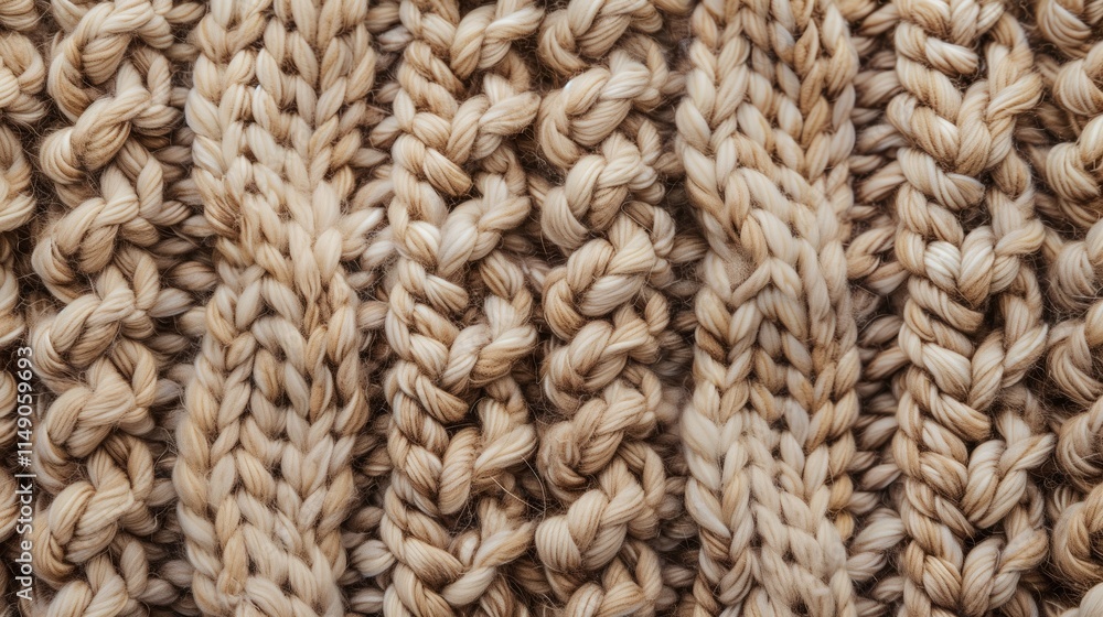 beige knitted fabric with thick braided patterns, showcasing intricate details and soft textures for a warm and cozy aesthetic beige knitted fabric with thick braided patterns, showcasing intricate details and soft textures for a warm and cozy aesthetic