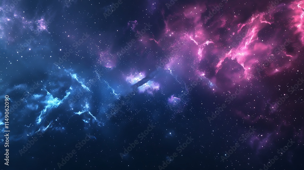 Cosmic Nebula: A Celestial Tapestry of Pink and Blue Cosmic Nebula: A Celestial Tapestry of Pink and Blue