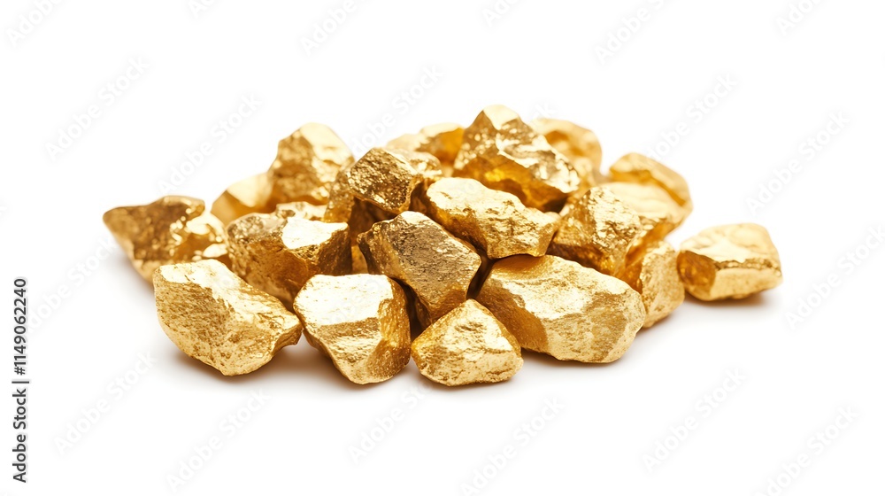 gold nugget as a financial asset isolated on white background gold nugget as a financial asset isolated on white background