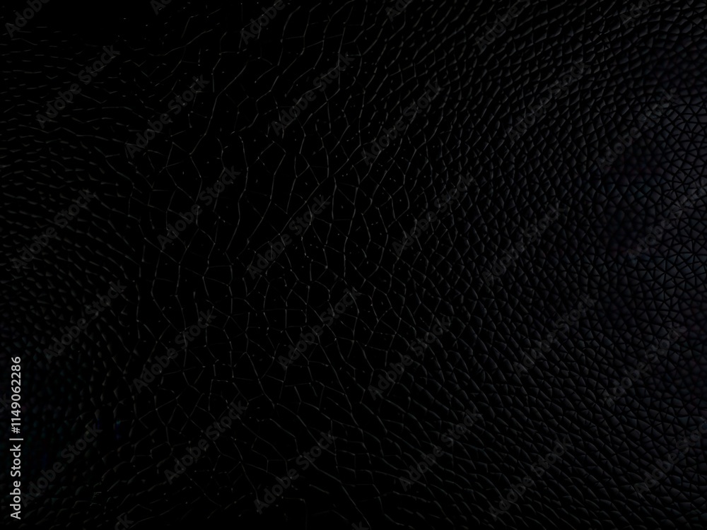 Smooth, luxurious black leather texture with wrinkle lines and shine, close-up, sleek