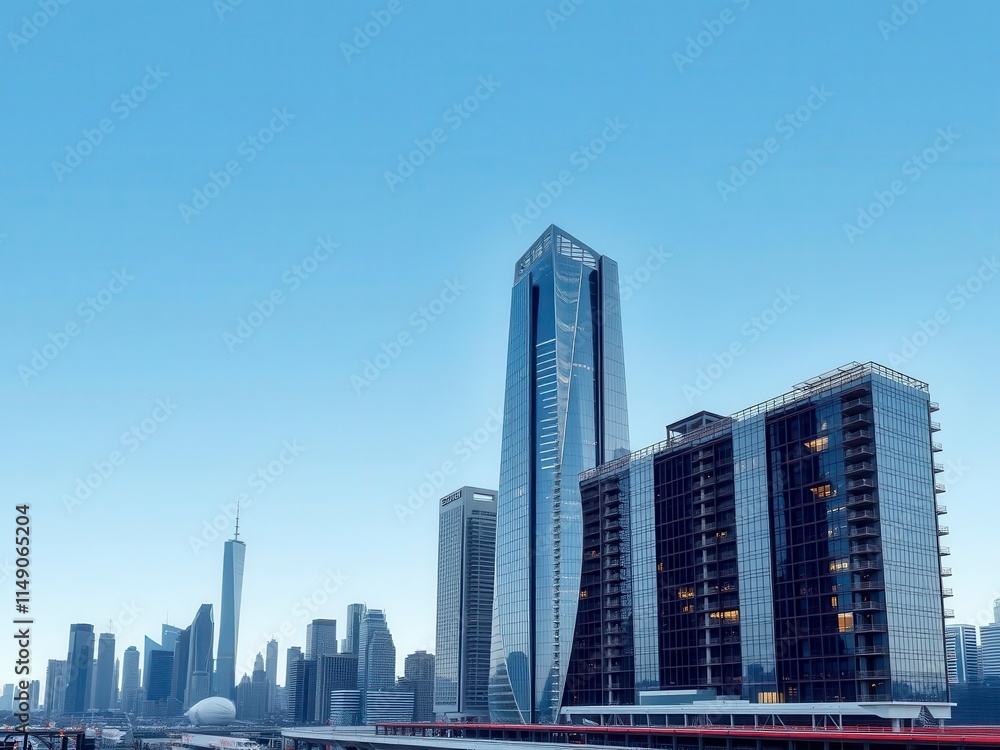 Futuristic skyscraper design evolution from concept to completion, design, high end Futuristic skyscraper design evolution from concept to completion, design, high end