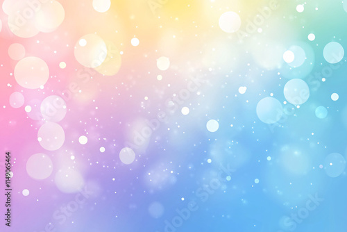 a colorful bokeh gradient with soft pastel hues blending pink blue and yellow with glowing light and sparkles 