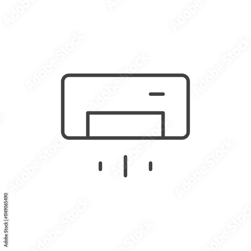 Air conditioner icon Vector logo set flat