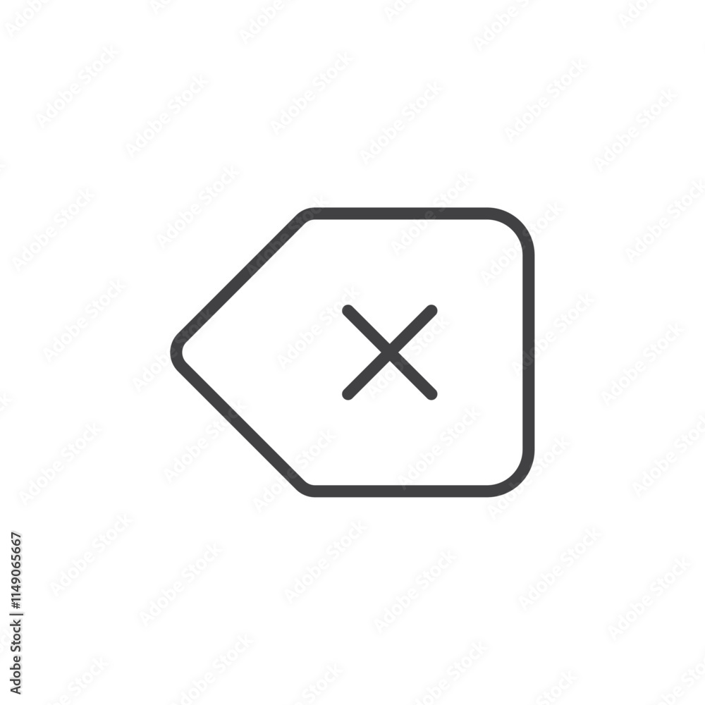 Backspace icon Vector logo set flat Backspace icon Vector logo set flat