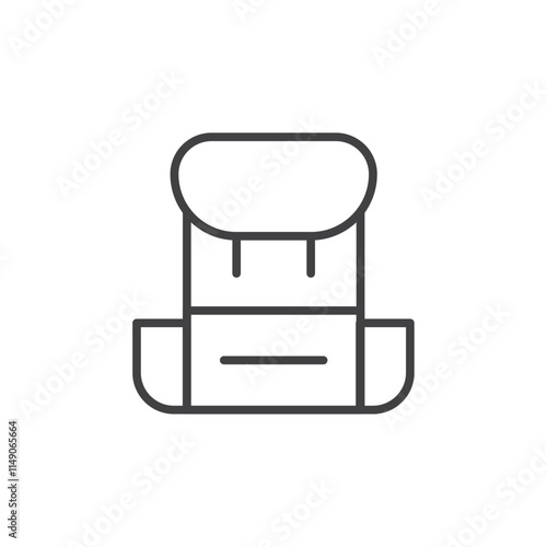 Backpack icon Vector logo set flat