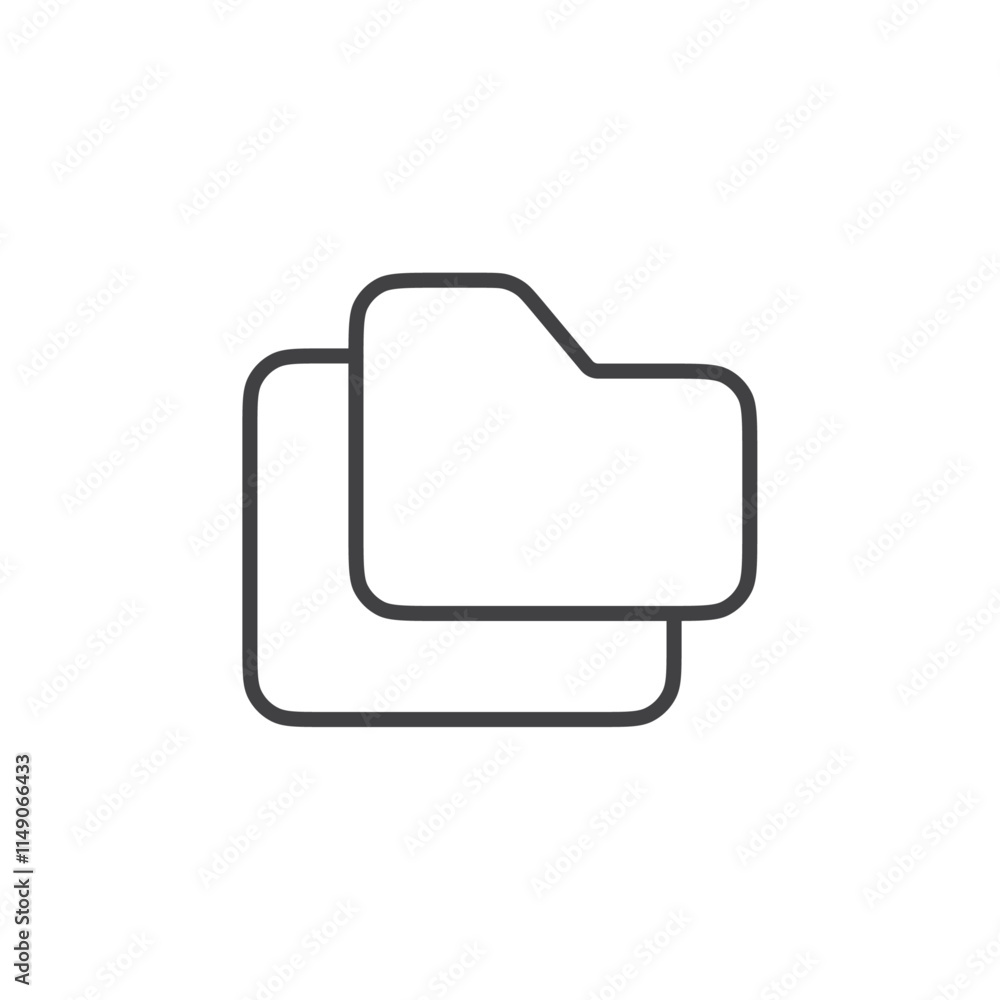 Copy folder icon Vector logo set flat Copy folder icon Vector logo set flat