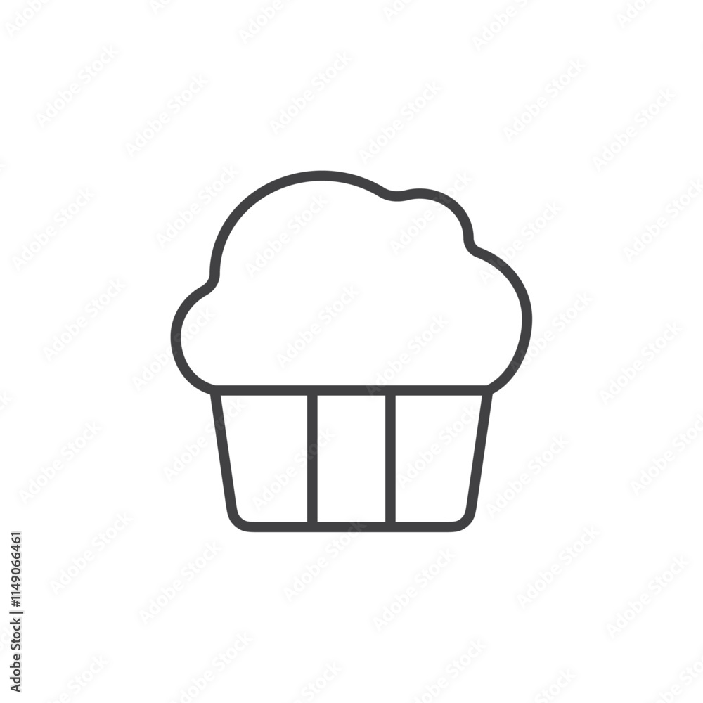 Cupcake icon Vector logo set flat Cupcake icon Vector logo set flat