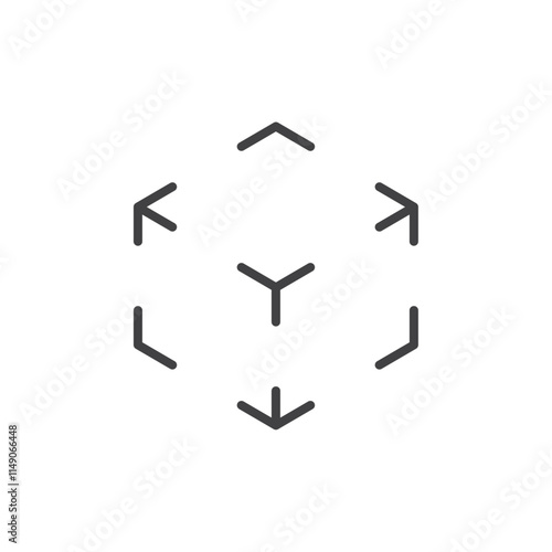 Cube transparent icon Vector logo set flat