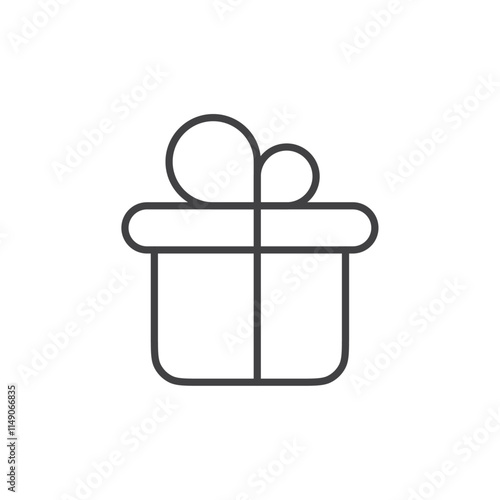 Gift box icon Vector logo set flat