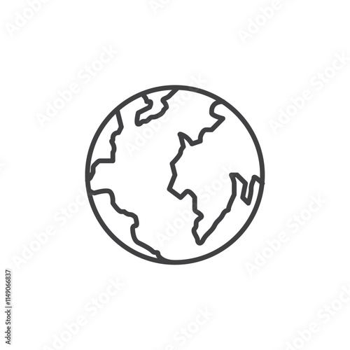 Globe icon Vector logo set flat