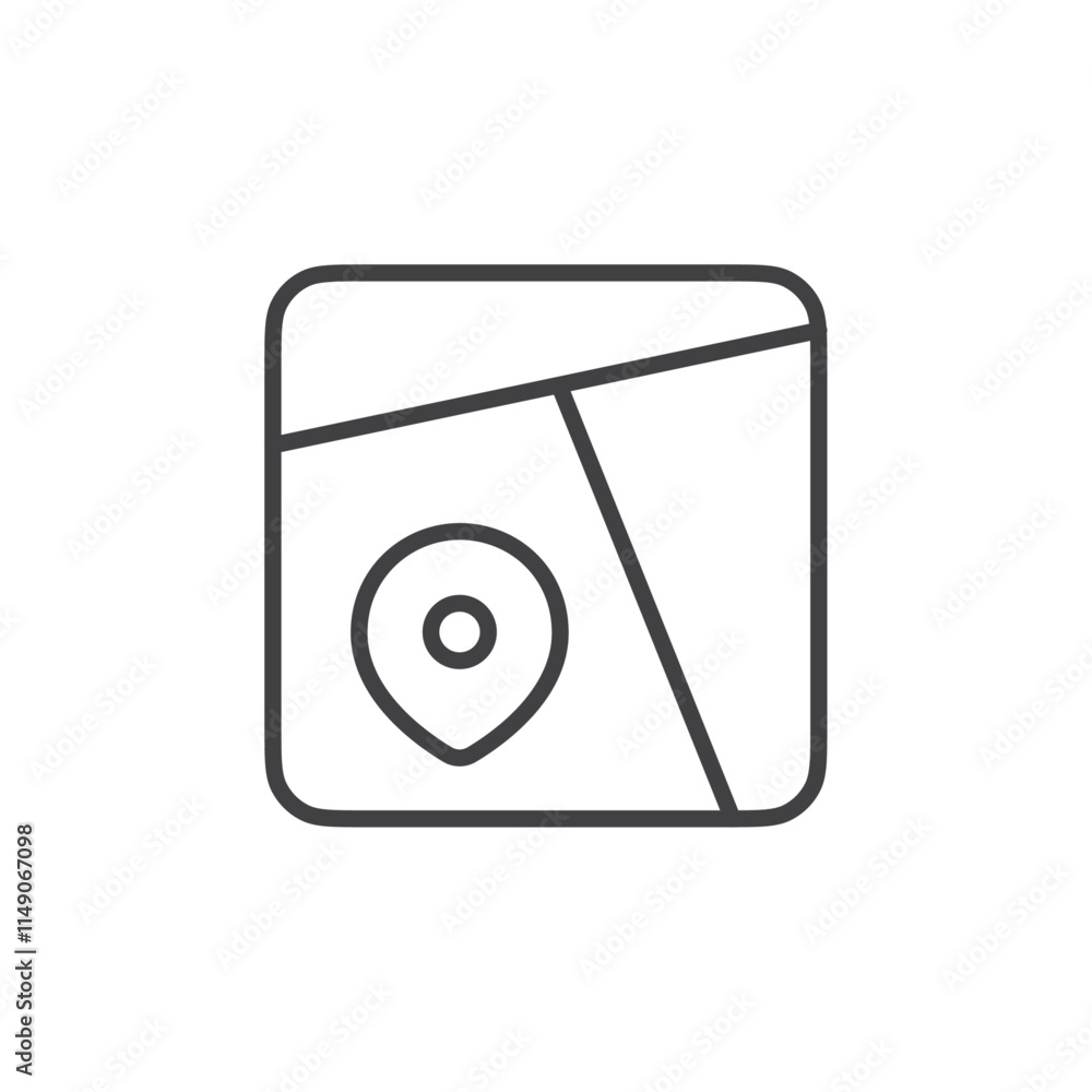 Map icon Vector logo set flat Map icon Vector logo set flat