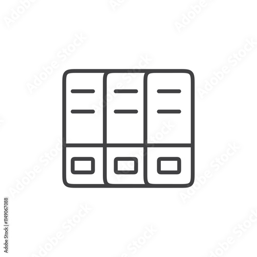 Lockers icon Vector logo set flat