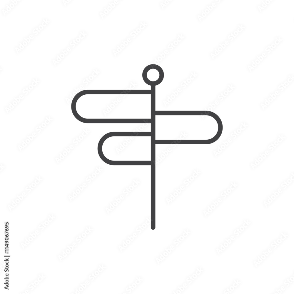 Road signs icon Vector logo set flat Road signs icon Vector logo set flat