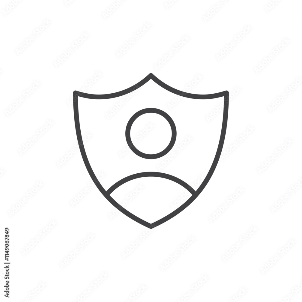 Shield protection icon Vector logo set flat Shield protection icon Vector logo set flat