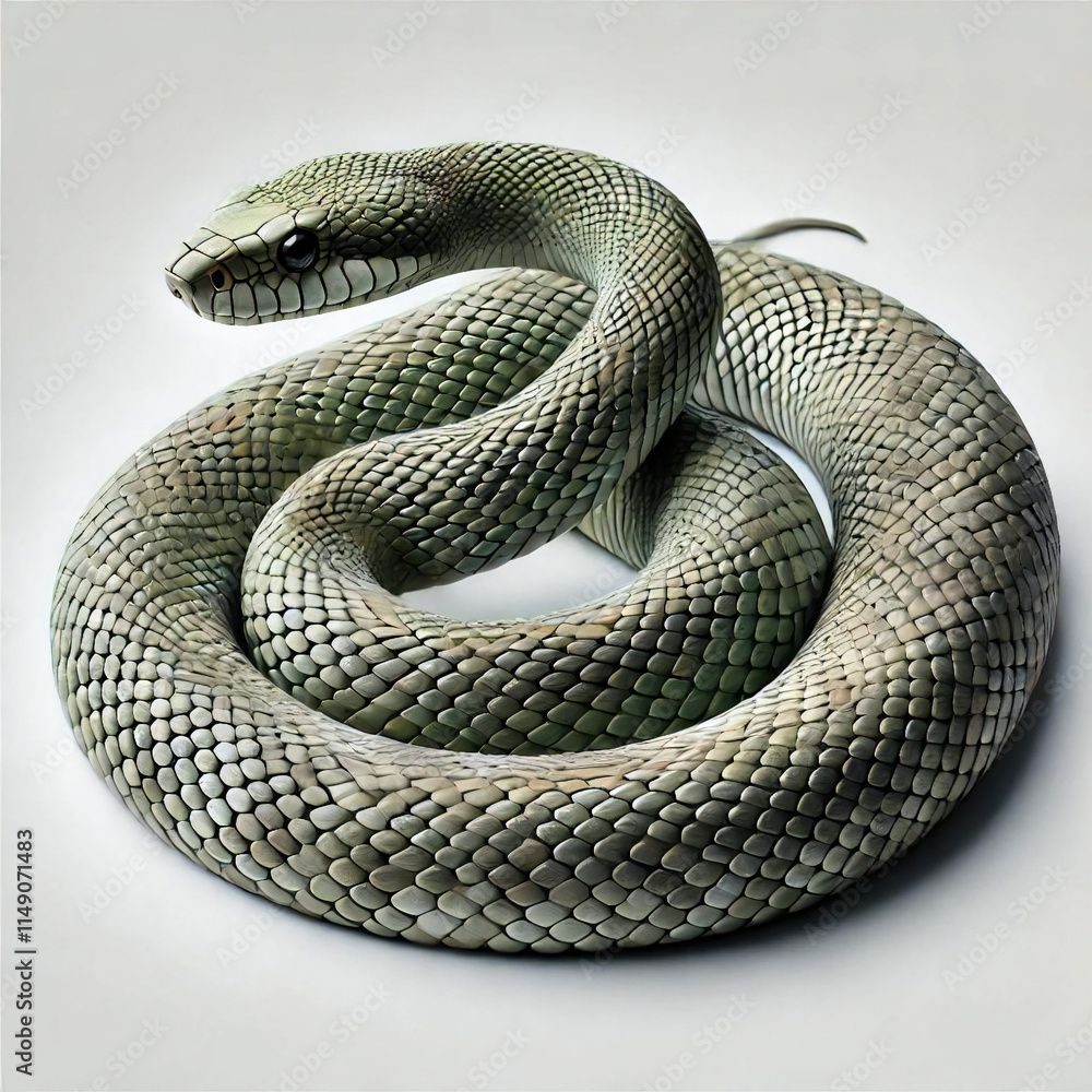 Obraz premium とぐろを巻く蛇[GenerativeAi]