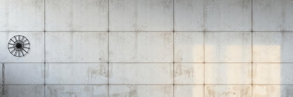 Naklejka premium Modern concrete wall background with rough texture and industrial style, decoration, backdrop