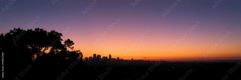 A stunning double exposure photo effect showing a silhouette of a tree overlaying a cityscape at dusk, blending, dusk, overlay A stunning double exposure photo effect showing a silhouette of a tree overlaying a cityscape at dusk, blending, dusk, overlay