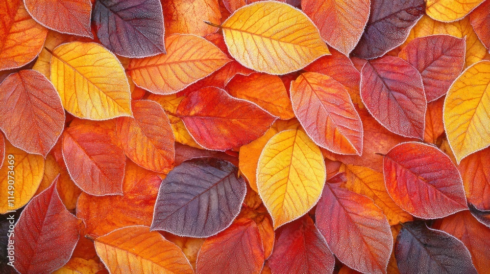 Colorful autumn leaves arranged in a flat layout. Colorful autumn leaves arranged in a flat layout.