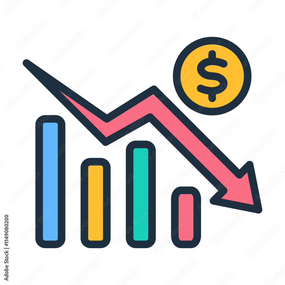 Financial Loss Icon Financial Loss Icon