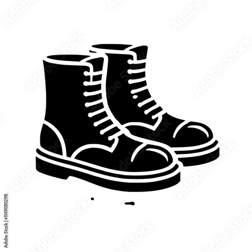 Stylish Black Boots Icon
