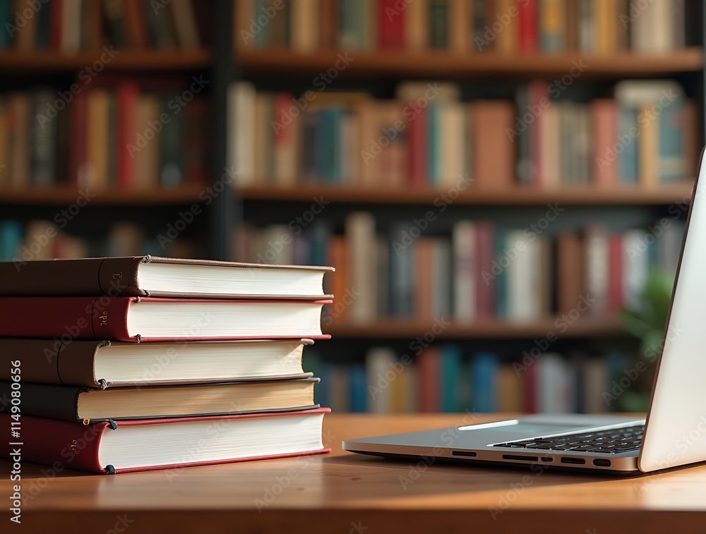 An e-learning concept image showcasing digital education tools such as a laptop, e-books, and glasses, symbolizing the modern approach to knowledge acquisition and effective learning strategies. An e-learning concept image showcasing digital education tools such as a laptop, e-books, and glasses, symbolizing the modern approach to knowledge acquisition and effective learning strategies.