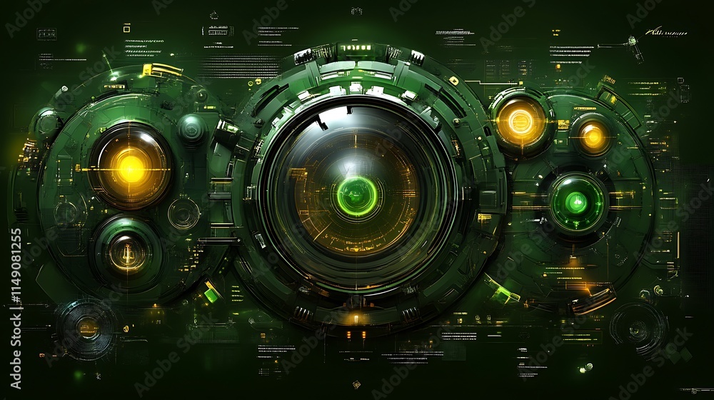 Futuristic Green Technology Interface System Design Futuristic Green Technology Interface System Design