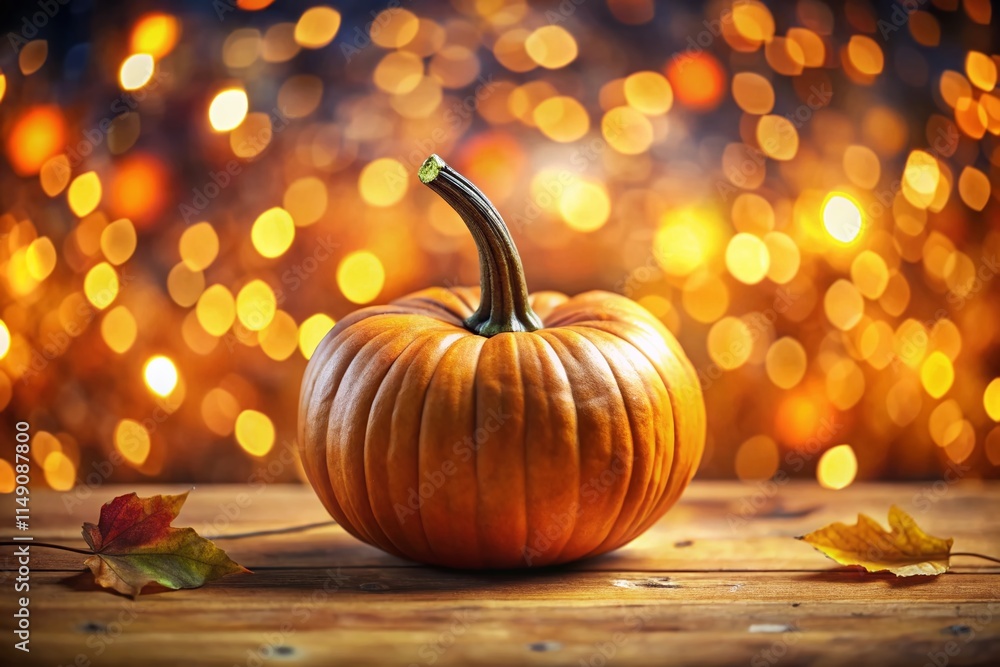 Hand-Drawn Pumpkin Halloween Illustration with Bokeh Background - Festive Autumn Design Hand-Drawn Pumpkin Halloween Illustration with Bokeh Background - Festive Autumn Design
