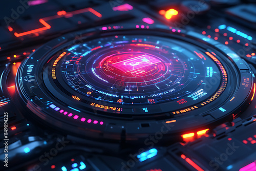 Wallpaper Mural Futuristic Tech Interface Design Torontodigital.ca