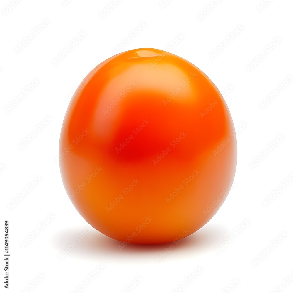 whole persimmon with smooth orange skin isolated on white background whole persimmon with smooth orange skin isolated on white background