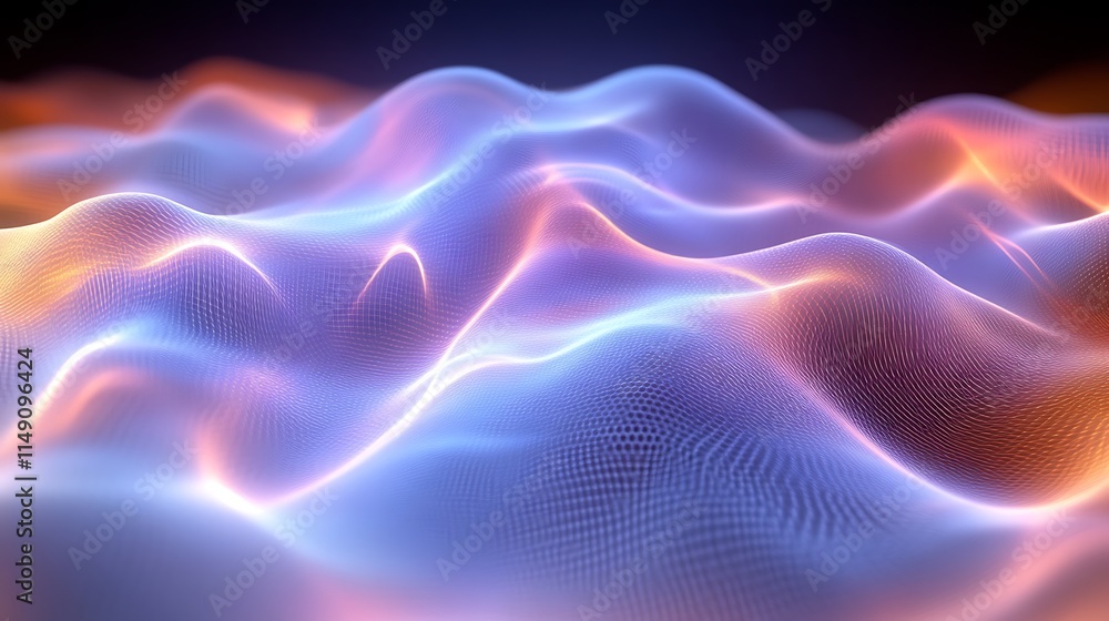 Abstract Colorful Waves Digital Landscape Abstract Colorful Waves Digital Landscape