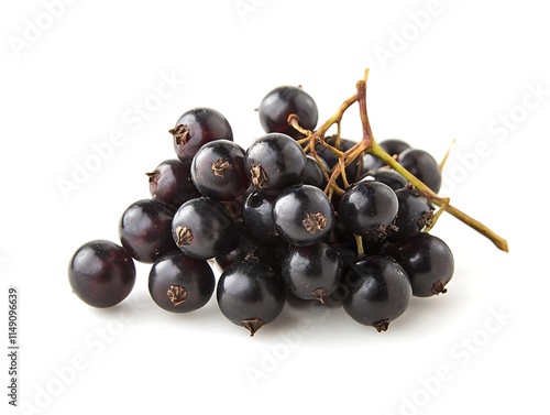 ripe rambutan with red spiky skin and peeled section showing flesh isolated on white background