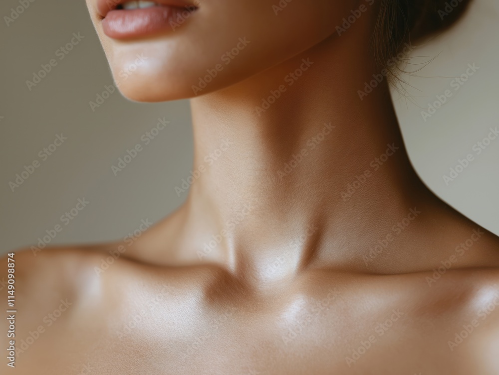 Close-up view of smooth elegant female neck. Natural skin tones, contours highlighted by soft lighting. Photo beauty, grace through details of skin texture, warmth. Natural beauty, intimate focus. Close-up view of smooth elegant female neck. Natural skin tones, contours highlighted by soft lighting. Photo beauty, grace through details of skin texture, warmth. Natural beauty, intimate focus.