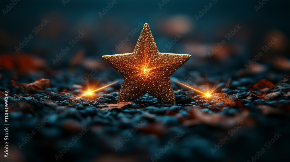 A sparkling gold star with beams of light shining outwards, symbolizing success, recognition, and excellence in a clean, striking image. A sparkling gold star with beams of light shining outwards, symbolizing success, recognition, and excellence in a clean, striking image.