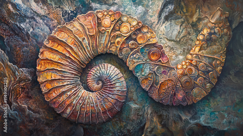 Ancient Fossil Inspired Coccolith Artwork: Intricate Patterns and Vivid Colors Ancient Fossil Inspired Coccolith Artwork: Intricate Patterns and Vivid Colors