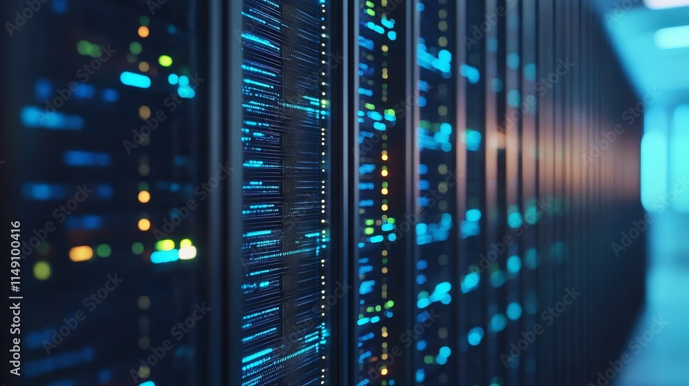 Supercomputer processing vast amounts of data, symbolizing advanced technology and innovation in data analytics and computational power. Supercomputer processing vast amounts of data, symbolizing advanced technology and innovation in data analytics and computational power.