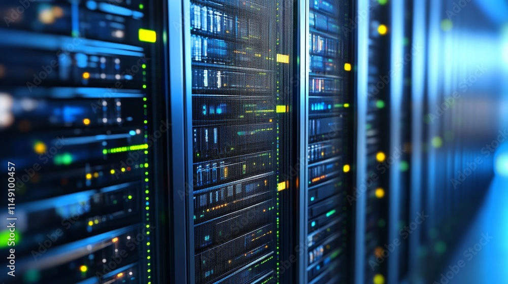 Supercomputer processing vast amounts of data, symbolizing advanced technology and innovation in data analytics and computational power. Supercomputer processing vast amounts of data, symbolizing advanced technology and innovation in data analytics and computational power.