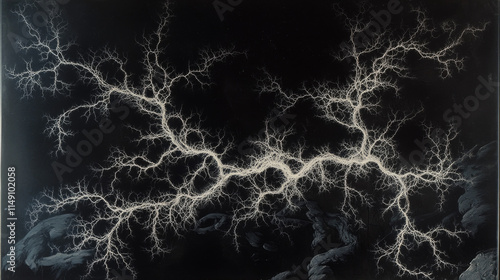 Lichtenberg Figure: Intricate Electrical Discharge Patterns