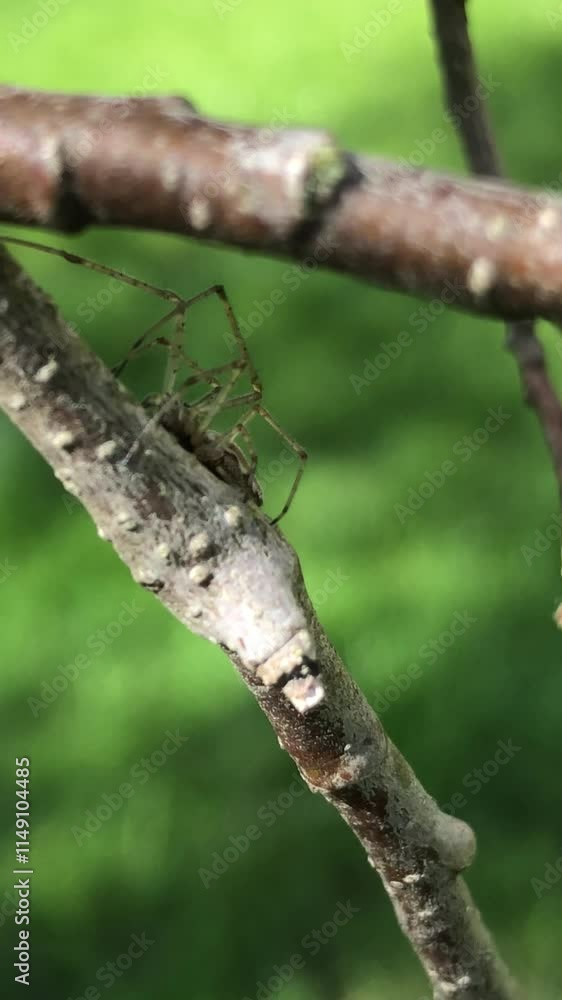 Speath alder (Alnus spaethii) - spider on twig - April Speath alder (Alnus spaethii) - spider on twig - April