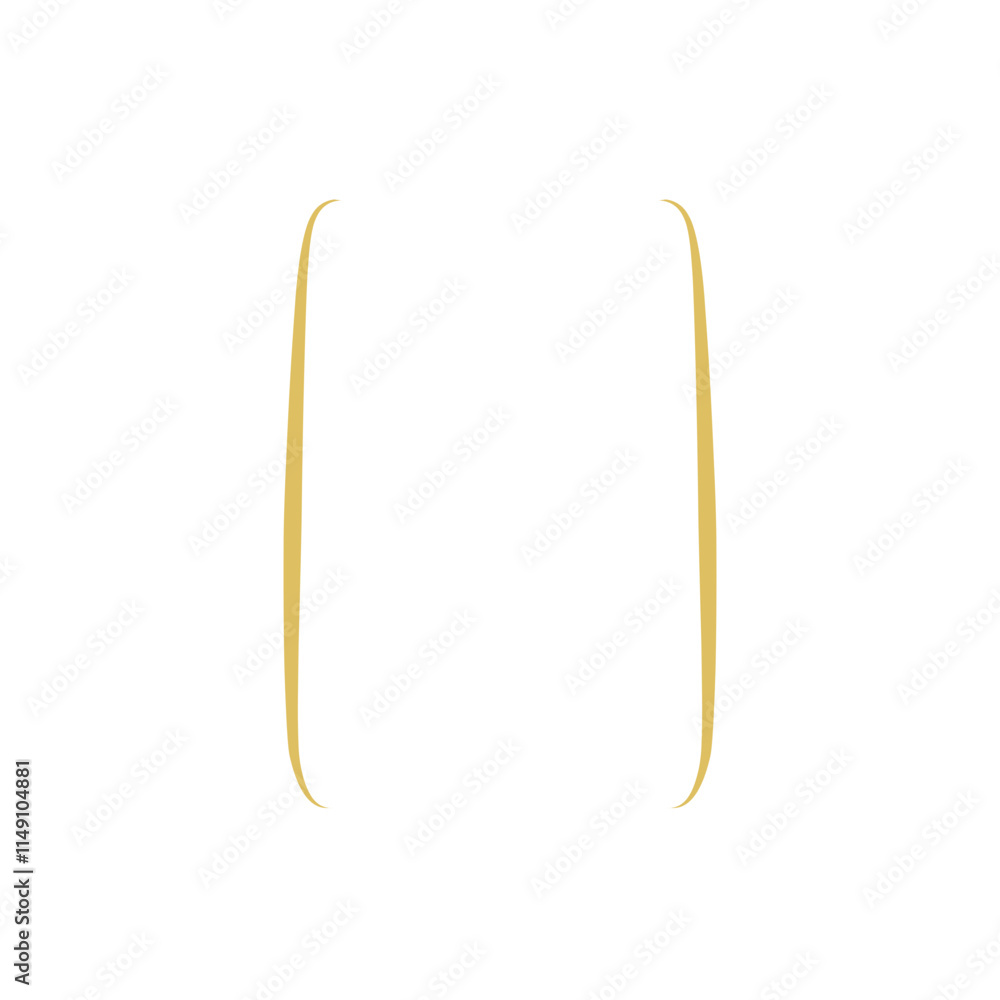 Simple Gold Text Bracket Hand Drawn Simple Gold Text Bracket Hand Drawn