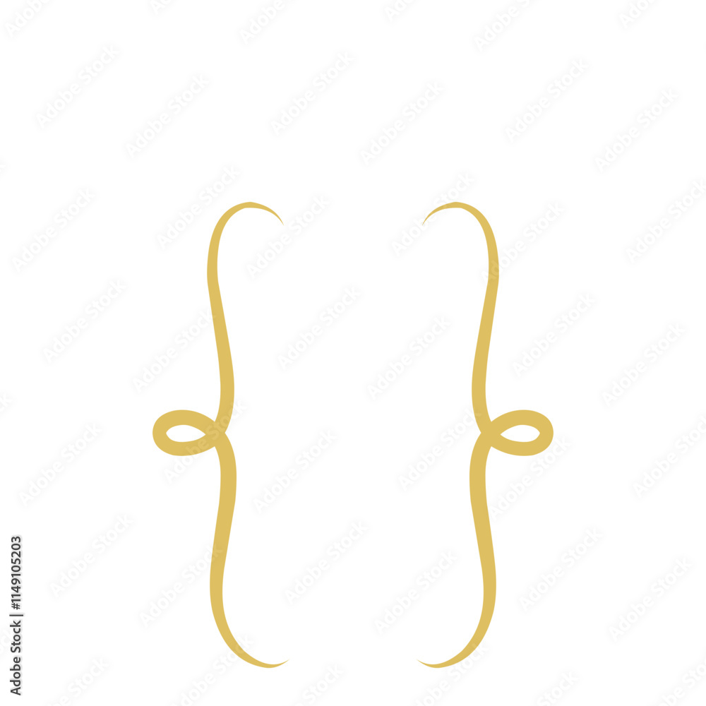 Simple Gold Text Bracket Hand Drawn Simple Gold Text Bracket Hand Drawn