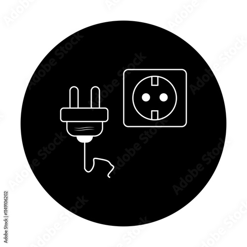 electrical terminal plug icon vector illustration symbol design