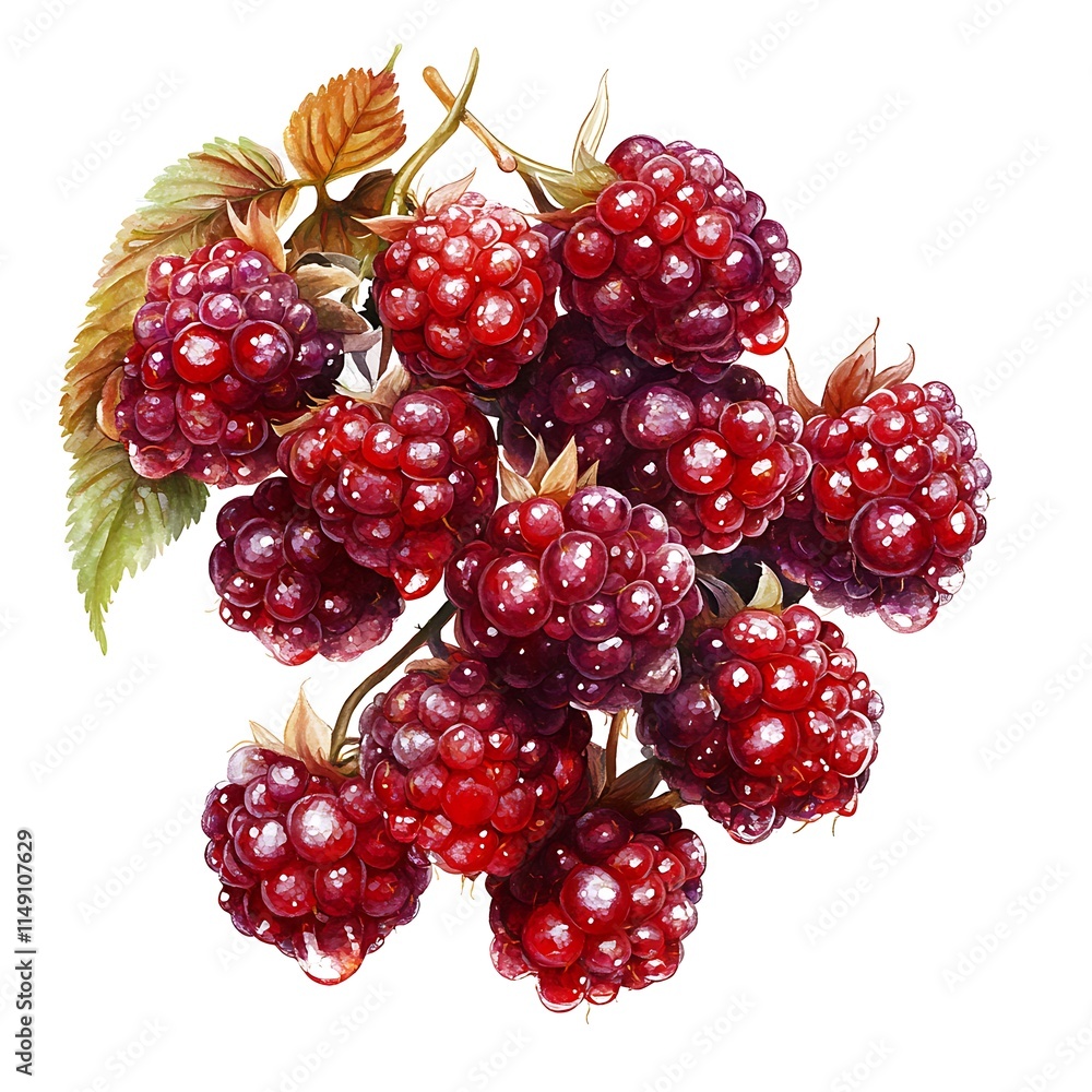 cluster of red raspberries with dewdrops isolated on white background cluster of red raspberries with dewdrops isolated on white background