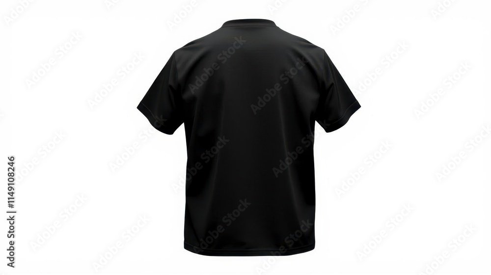 Black blank t shirt template front and back view on white background for mockup design, apparel, mockup, clothing Black blank t shirt template front and back view on white background for mockup design, apparel, mockup, clothing