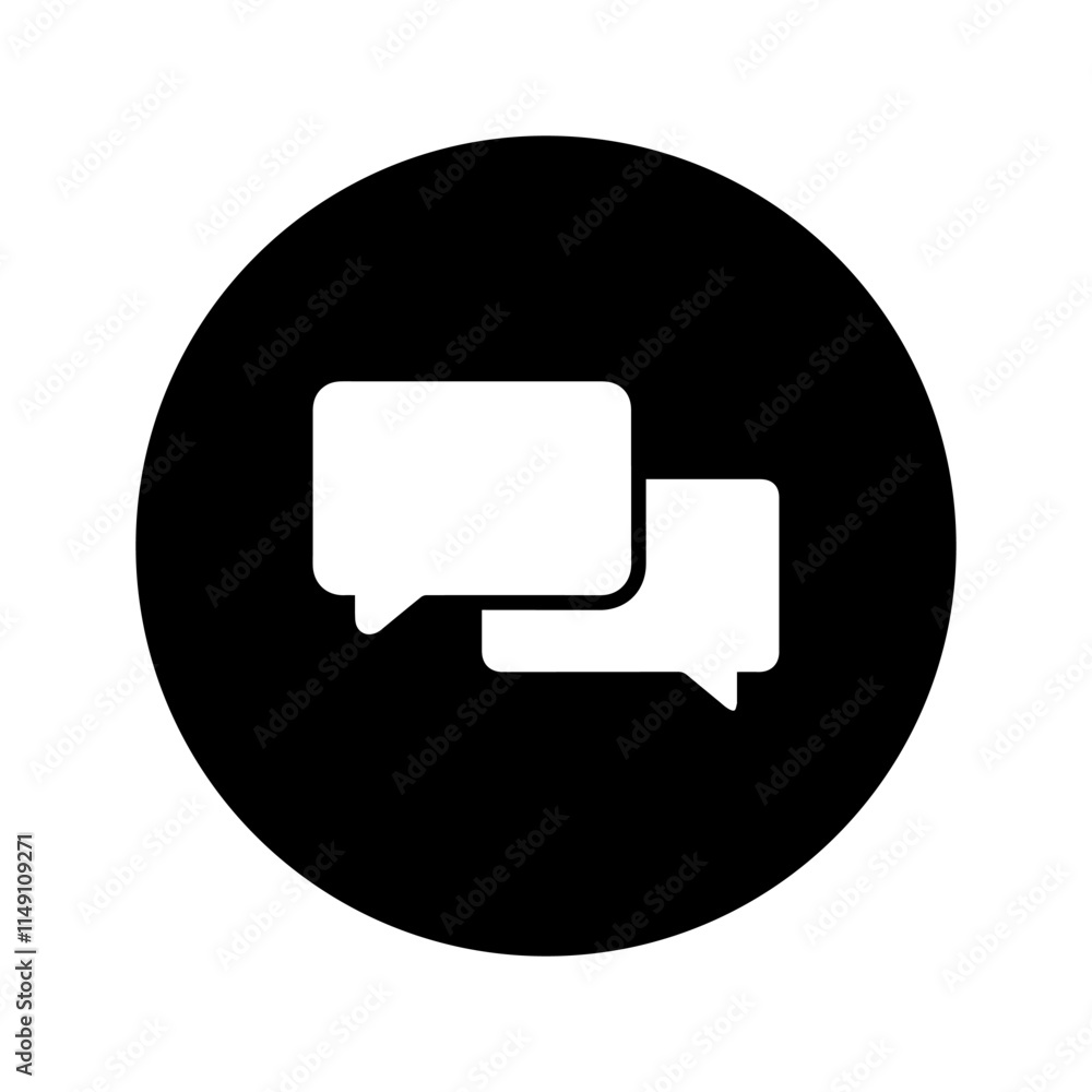 Naklejka premium Message icon vector set. Chat illustration sign collection. Forum symbol. Communication logo.