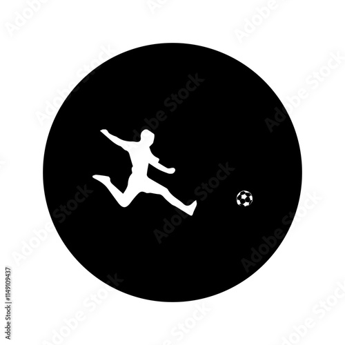 Soccer players, group of footballers. Set of isolated vector silhouettes. Team sport