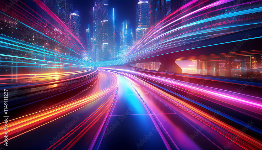 Fototapeta premium Motion Speed Light in City
