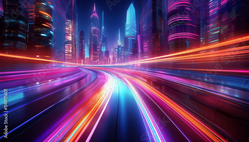 Abstract Motion Blur City