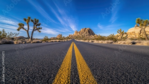 Endless Road Through Joshua Tree National Park, California photo