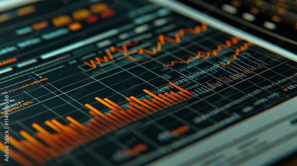 A table background featuring a business document on paper and a tablet with financial sales data and growth graphs, symbolizing analysis and tracking of business growth. A table background featuring a business document on paper and a tablet with financial sales data and growth graphs, symbolizing analysis and tracking of business growth.