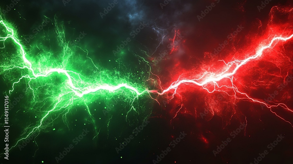 green and red battle lightning background green and red battle lightning background